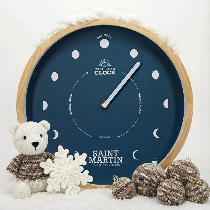 Moon clock Deep Sea - St Martin – Ø30 cm (12")