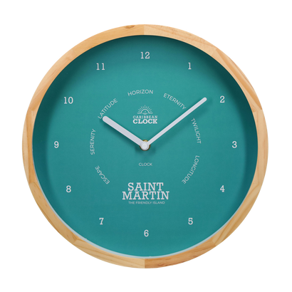 Classic clock Palm Green - St Martin – Ø30 cm (12