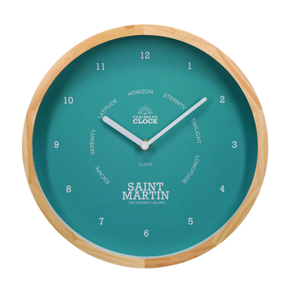 Horloges classique Plam Green - St Martin – Ø30 cm (12")