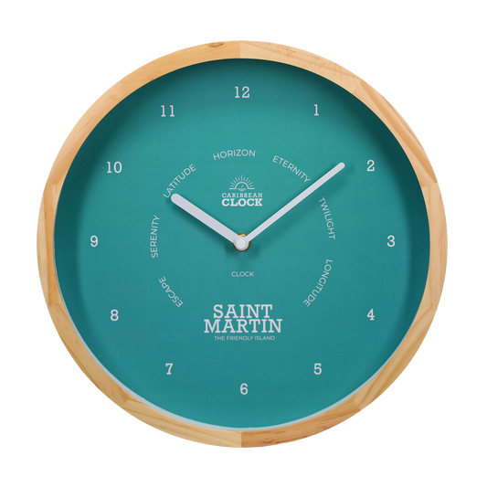 Horloges classique Plam Green - St Martin – Ø30 cm (12")